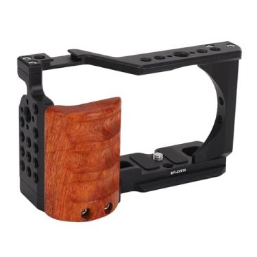 Imagem de Rig de Gaiola da Câmera para ZV E10, Gaiola de Câmera de Liga de Alumínio Com Base do Tipo Arca, Almofada Anti -deslizamento, Montagem para Acessórios de Câmera DSLR, Adaptador