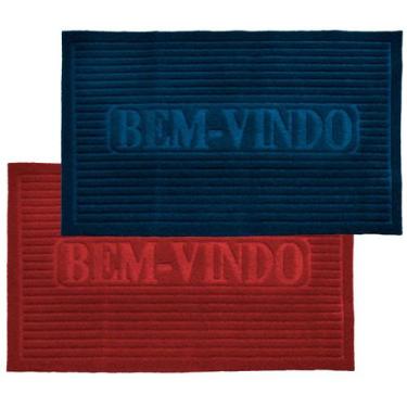 Imagem de Kit 2 Tapetes Capacho Bem Vindo Antiderrapante 38 X 58 cm - Camesa, Ma