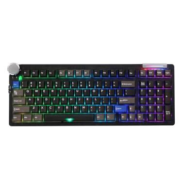 Imagem de Teclado Mecânico CIDOO ABM98-98% Layout Compacto, Switch Gateron Hot-Swappable, RGB, Bluetooth/2.4G/USB-C, PBT Keycaps, Bateria 3000mAh, Compatível com Win/Mac - Presente para Gamers e Escritório