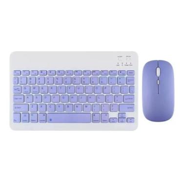Imagem de Kit Teclado Mini + Mouse Pad Portátil Bluetooth Wireless Compacto Comp