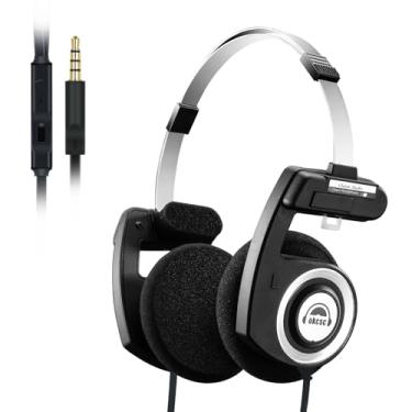 Imagem de OKCSC 3 fones de ouvido retrô abertos, estilo retrô/design dobrável/classe de 40 mm/almofadas temporais ajustáveis, desempenho de som audiófilo para som de alta fidelidade, viagem, viagem, festa