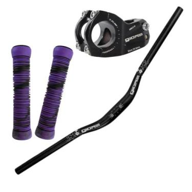 Imagem de Kit Gios Guidão Voador Manopla Mesa Giosbr 4trix, Roxo