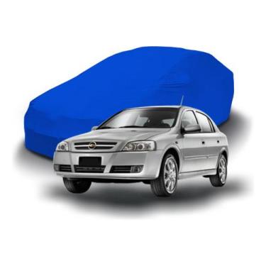 Imagem de Capa Para Cobrir Carros Sedã Azul Royal Com Elástico Tecido - Lobo set