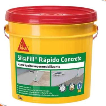 Imagem de Sikafill Rapido Cinza Concentro 15 kg Manta Liquida Acabamento Concret