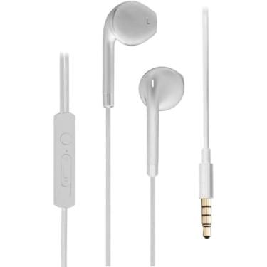 Imagem de Fone de Ouvido com Fio Premium P2, Earbud Intra-Auricular, Microfone Integrado, 3ª Geração, Branco – Compatível com Smartphones, Tablets, Notebooks, PCs e Consoles.