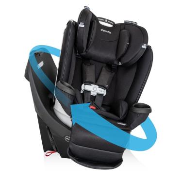 Imagem de Cadeirinha de Carro Giratória Evenflo Gold Revolve360 Extend All-in-One com SensorSafe, Preto Ônix