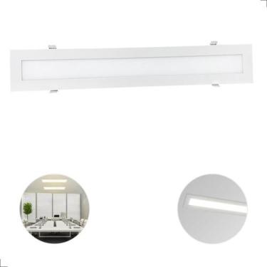 Imagem de Painel Luminária Plafon Led Embutir Retangular 10X60Cm 18W - Opus