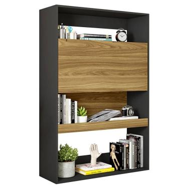 Imagem de Estante Multiuso Livreiro 1 Porta Preto Mood Caemmun