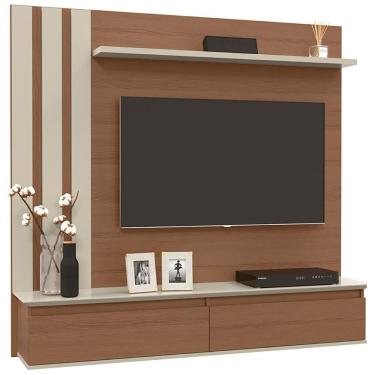 Imagem de Painel Home Trend Para Tv De Até 46 Polegadas Patrimar Canelato Com Off White