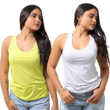 Imagem de Kit 2 Regatas Viscolycra Feminina Nadador Leve e Confortável - TechMal
