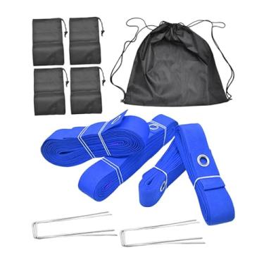 Imagem de Colaxi Acessórios para Marcação de Vôlei na Areia com Corda e Âncoras Metálicas, Azul