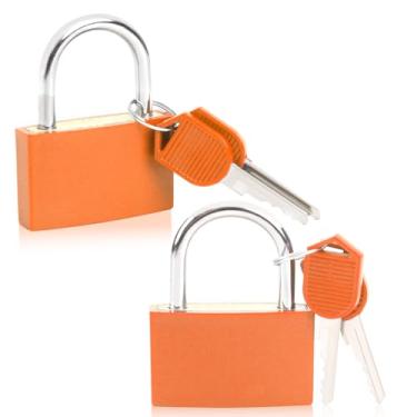 Imagem de 2 peças de cadeado grande para armário de 42 mm para serviço pesado com chave, cadeados à prova d'água, chave, academia, armazenamento de bagagem, cadeados para portão, fechaduras, galpões, cercas