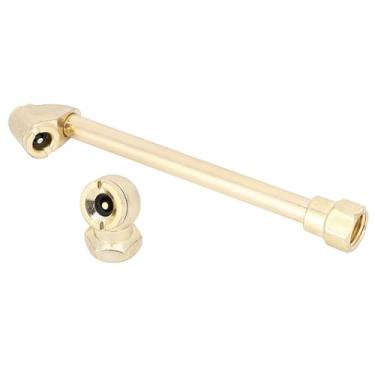 Imagem de Acessório para Infladores de Pneus de Bronze para Serviço Pesado, Ferramentas de Bocais de Bomba Robustos e Práticas Com Válvula de Chuck de Adaptação Dupla, Melhore a Segurança
