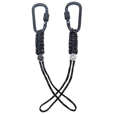 Imagem de Oythiem Mosquetão Com Trava Para Serviço Pesado Cordão De Paracord, Fivela Removível Mochila, Fecho Chave, Garrafa Água, Organizador Pequenos Acessórios Camping, Caminhadas E Viagens