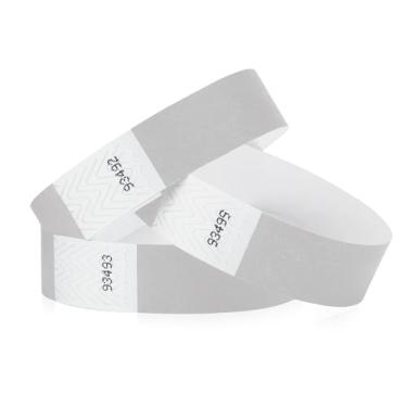 Imagem de Pulseiras Tyvek de prata de 3/4 polegadas da WristCo, Prata, 500 Count