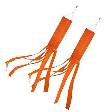 Imagem de stidsds Meias De Vento Com Bandeira Laranja Sólida, Bandeiras Cor Lisa, Resistentes Para Pendurar, Decoração Jardim E Áreas Externas, 60" (Pacote 2)