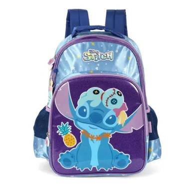 Imagem de Mochila de Costas Stitch infatil escolar Disney Chaveiro - Luxcel, Vio