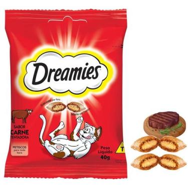 Imagem de Petisco Snack Dreamies Carne Para Gatos Adultos 40g