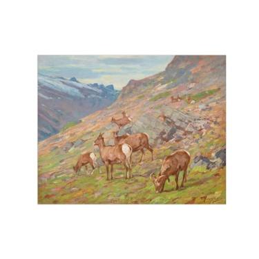 Imagem de Animais Pinturas Famosas Arte Parede-Fotos Lona para Sala de Estar-Ovelha-Pôster e Imprimir Decoração 60x80cm24x31in Sem Moldura