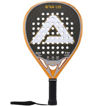 Imagem de AMA SPORT Raquete de padel ERA 1.0, superfície de fibra de carbono de titânio com núcleo de espuma flexível de EVA, raquete de padel leve com controle de potência e precisão para jogadores