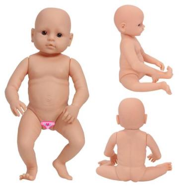 Imagem de 3 Boneca Bebê Reborn Realista Molde Valentina Para Pintar - Cegonha Re