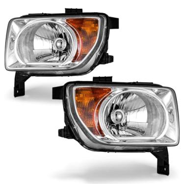 Imagem de AXLAHA Conjunto de farol compatível com HONDA 2003-2006 compatível com Honda 2003 2004 2005 2006 Element Headlamp Assembly Reflector lado esquerdo + direito