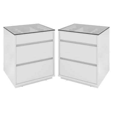 Imagem de Conjunto De Mesas De Cabeceira Cuiabá Branco