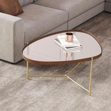 Imagem de Mesa De Centro Charlotte Castanho Dourado