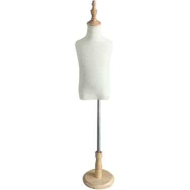 Imagem de 2-8 Anos De Idade Criança Crianças Manequim Torso Meio Corpo Vestido Forma Com Base De Madeira Para Roupas Vestido De Exibição De Jóias, Beige, 2 years old