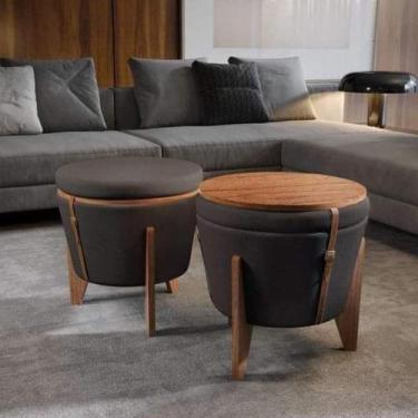 Imagem de Puff decorativo moderno - Tapeçaria Ferreira