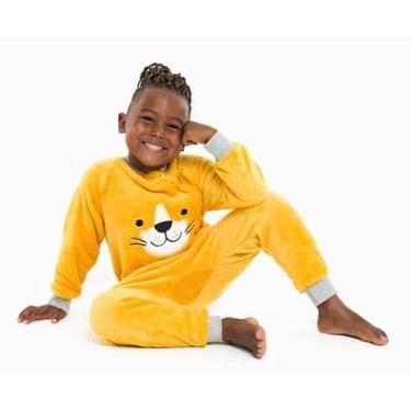 Imagem de Macacão em Fleece Infantil Gatinho Laranja - empire of kids, 2 anos