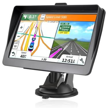 Imagem de LONGRUF Navegador Gps Para Carro, Mapa Mais Recente De 2025, Tela Hd 7 Polegadas, Navegação Por Satélite 16 Gb E 256 Mb Com Viseira Solar, Orientação Voz Inteligente Real, Oferece Atualizações Ao Vi