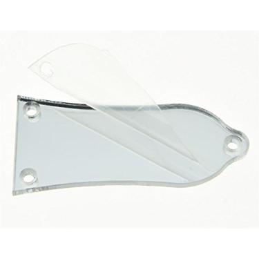 Imagem de KAISH Espelho prateado 1 camada de plástico em branco capa de haste de treliça de guitarra 3 furos para Epiphone Style Les Paul LP