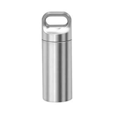 Imagem de Mini Recipiente De Comprimidos De Aço Inoxidável Selado À Prova D'água