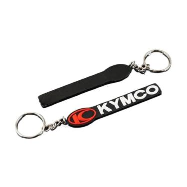 Imagem de jininshengxindianzi Motorbike Keychain Compatible With Kymco AK550 Xciting 250 300 400 500 Downtown 125 200i 300i 350i X Town Ct250 Ct300 S400 Key Chain Keyring(Orange)