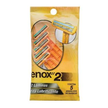 Imagem de Aparelho de Barbear Enox 2 Lâminas Descartável 5 Unidades