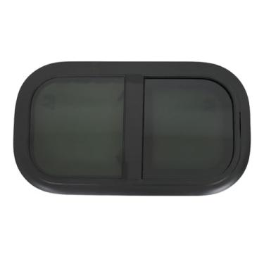 Imagem de GXYWADY Janela de elevação deslizante RV de 30 cm x 55 cm tamanho de abertura de montagem em vidro temperado preto 300-550 mm