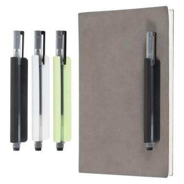 Imagem de PATIKIL 3 suportes adesivos para lápis, clipe universal de 105 mm de comprimento, suporte de caneta de silicone, organizador de canetas de escritório, para mesa, parede, prancheta, notebook, tablet