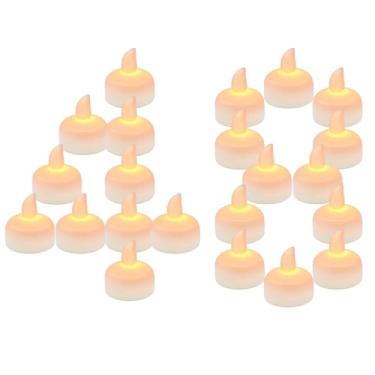 Imagem de TLNFHRPI 48 Velas Led Flutuantes À Prova D'Água, Sem Chamas, Brancas Quentes, Para Ambientes Aquáticos - Casamento, Festa, Spa