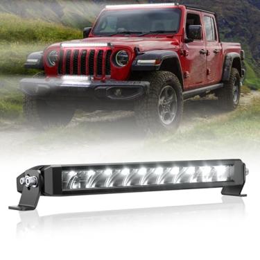 Imagem de EK ENNOKING Barra De Luz Led Branca, 12" Fina, Fileira Única, 50W, Super Brilhante, Holofote, Conjunto Trabalho, Farol Neblina Para Caminhonete 4X4, Off-Road, Caminhão, Quadriciclo, Utv, Barco, Ip68