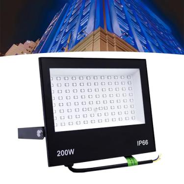 Imagem de Refletor Led Holofote 200w Ip66 Bivolt Luz Forte Azul