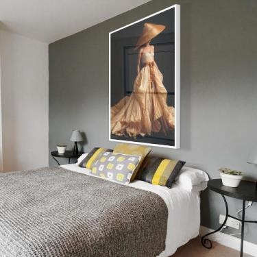 Imagem de Quadro Décor La Damma - MeMoldura, 60x90cm, Moldura Branca + Vidro