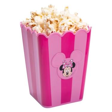 Imagem de Pote Pipoca Quadrado Retrô Minnie Rosa Plasútil