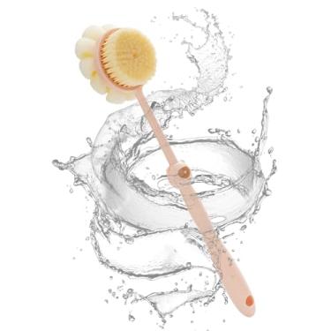 Imagem de Rrlihjgu Escovas de Banho - Escova de Chuveiro com Longo | Cerdas de Alta Densidade em Dupla Face para Remoção de Sujidade, para Viagens, Dormitórios, Cuidados com Pets, Mulheres,