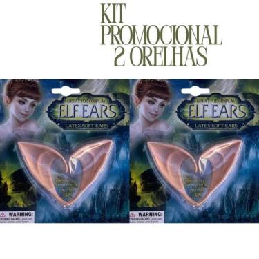 Imagem de Kit C/2 Orelhas Elfo Longas Cosplay Fantasia Halloween - Sm decora