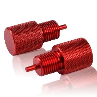 Imagem de Blueshyhall 2 peças ferramenta de sangramento de válvula proporcional de freio vermelha, ferramenta de sangramento de válvula proporcional de freio GM compatível com disco/disco e disco/tambor PV2 e