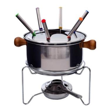 Imagem de Jogo De Panela De Fondue Aço Carbono 10 Peças Wincy Casa - Rio De Ouro