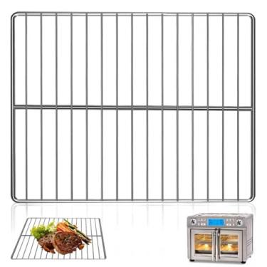 Imagem de GCQ Acessórios para fritadeira a ar Emeril Lagasse Dual Zone 360 Air Fryer Forno 25 QT 12,5''*11,5'' Aço inoxidável Air Fryer Rack de arame para fritadeira a vapor peças de reposição