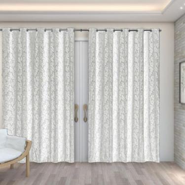 Imagem de Cortina Jacquard Sala Quarto E Cozinha 4,00m X 2,70m Jacar - FF Enxova