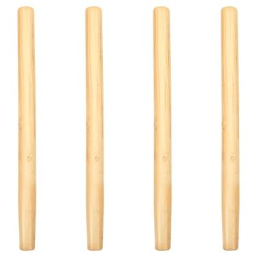 Imagem de Gogogmee 4 peças de cabos de madeira para ferramentas de paisagismo, alças de substituição para foices, enxadas e vassouras, cabo de jardim durável de 35 40 cm